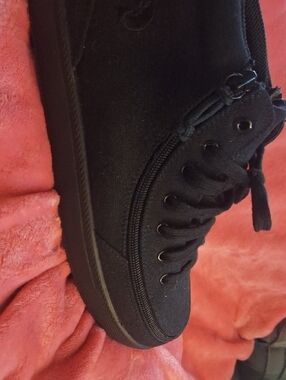 BILLY GOAT SNEAKERS All-Black High Top Canvas with Side Zip Youth Size 5W And 7W